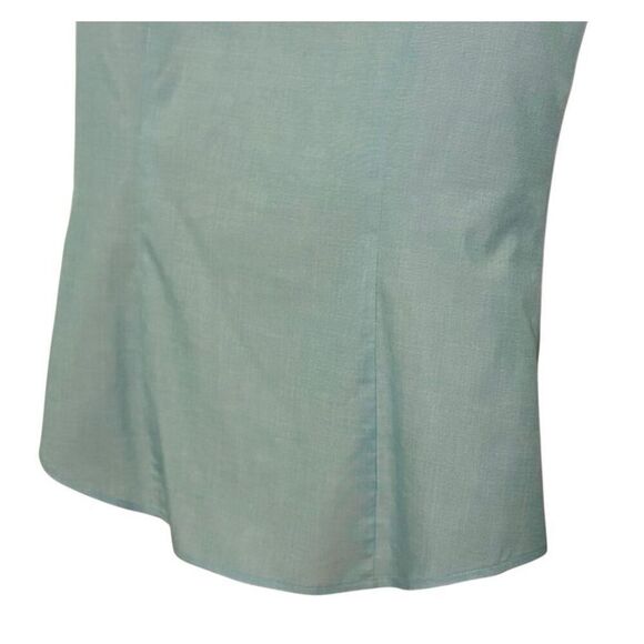 Size 6 Talbots 100% Cotton Wrinkle Resistant Sleeveless Blouse Crisp Pleated Man - Picture 6 of 6